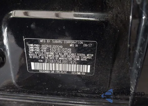 2018 Subaru Wrx Premium из США, поврежденный, VIN JF1VA1C64J8817425